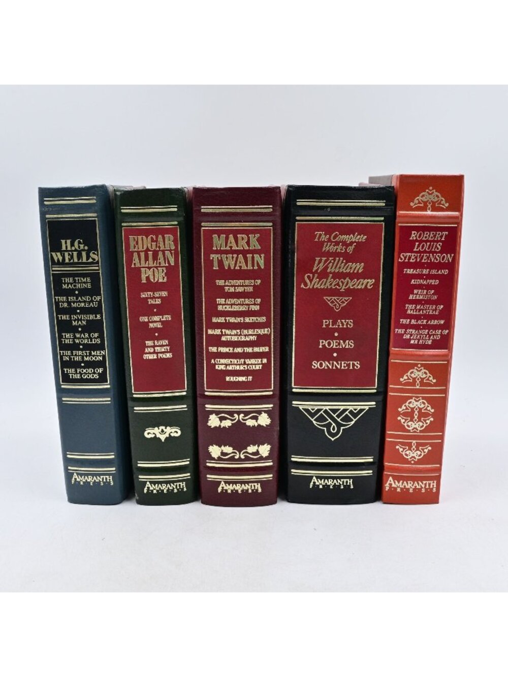 Amaranth Press Masters Library Wells, Poe, Twain, Shakespeare, Stevenson Bundle